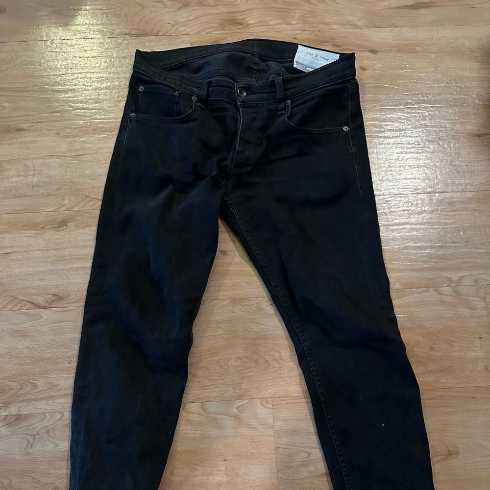 Rag & Bone Fit 1 Extra Slim Black Men’s Jeans Size 32